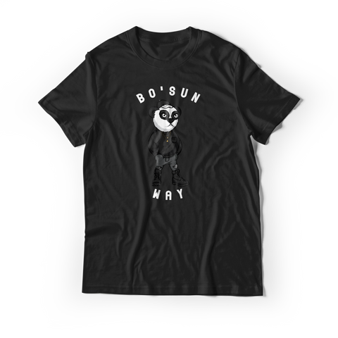 Panda Boats Black T-Shirt